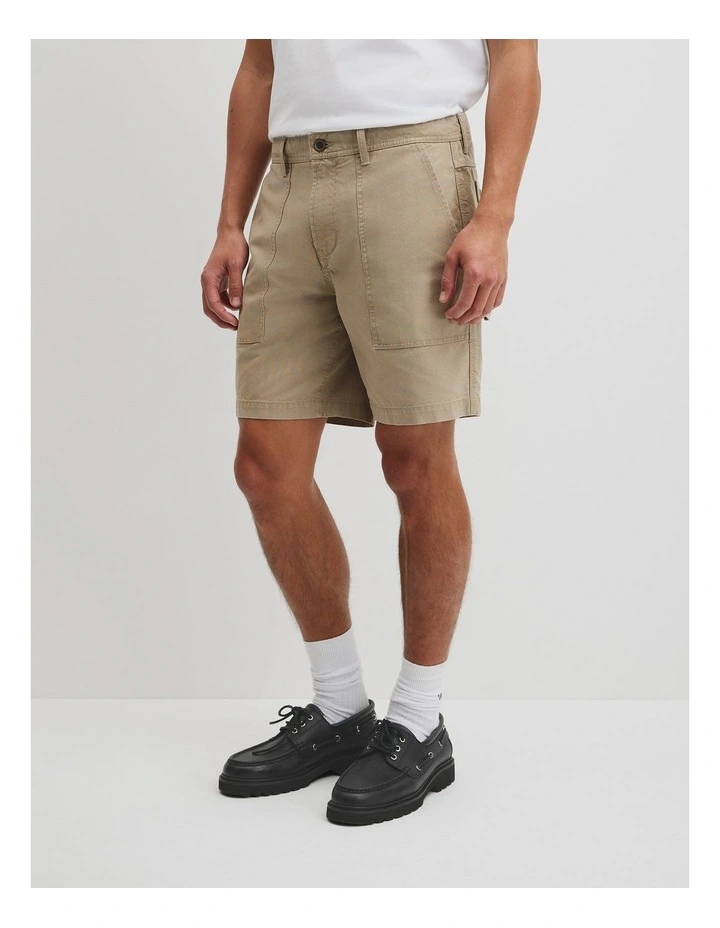 Workwear Garment Dyed Carpenter Short in Dune image 4