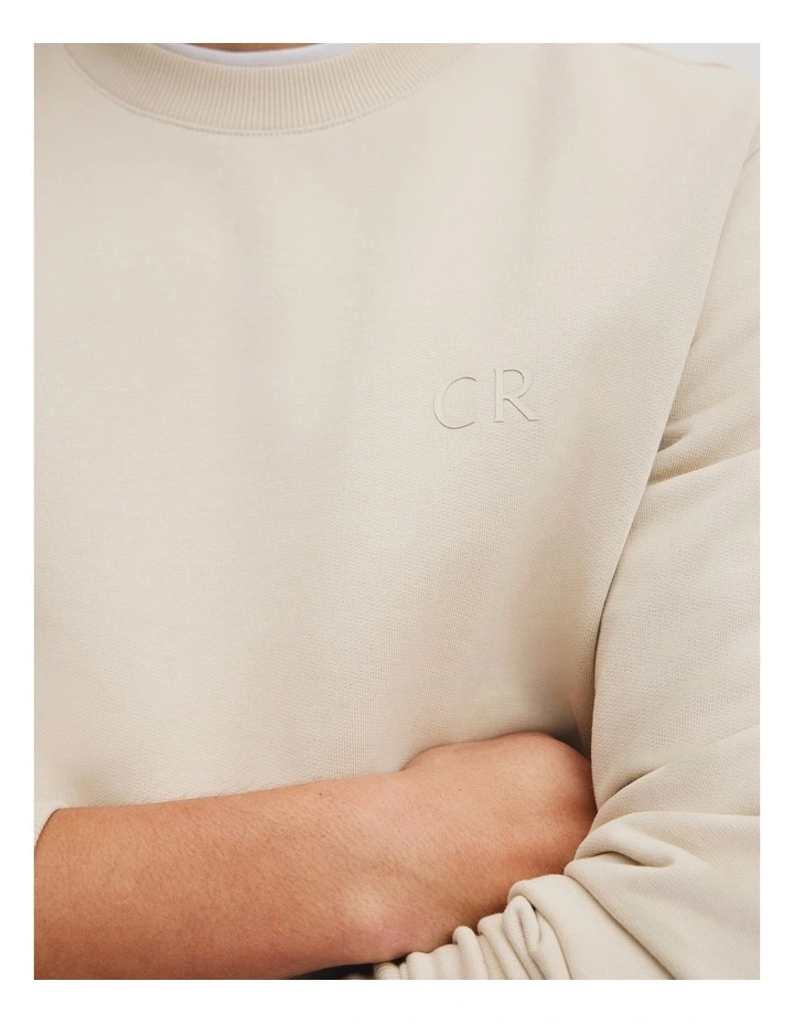 Australian Cotton Cr Logo Sweat in Clay image 3