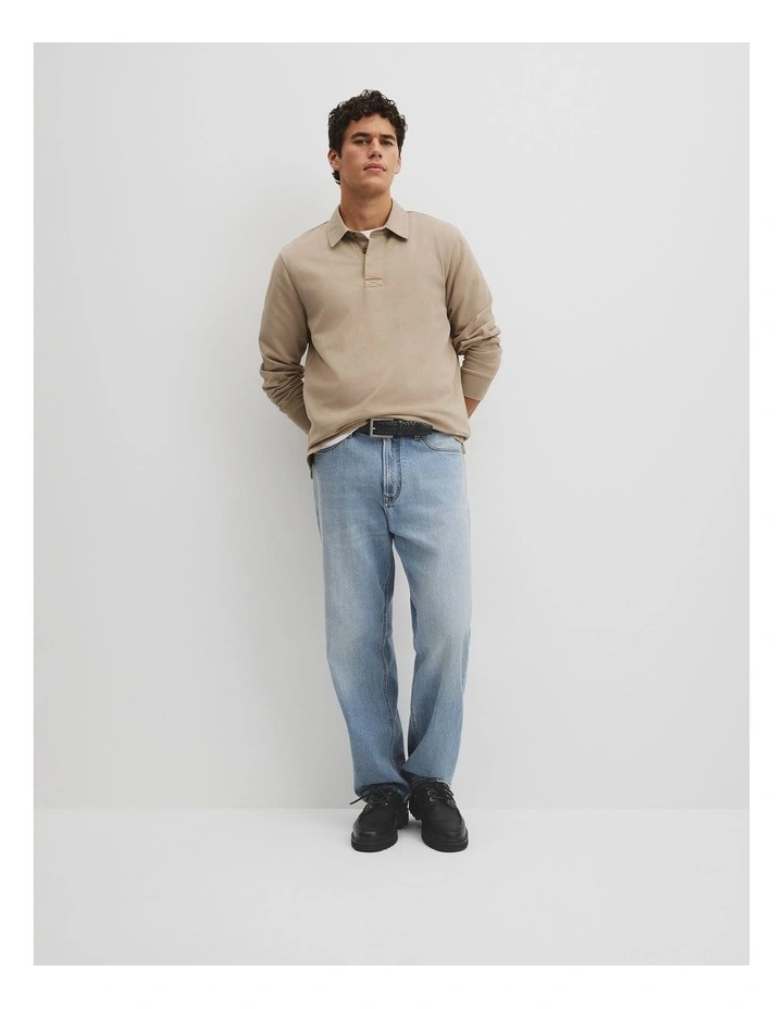 Australian Cotton Workwear Rugby in Dune image 4