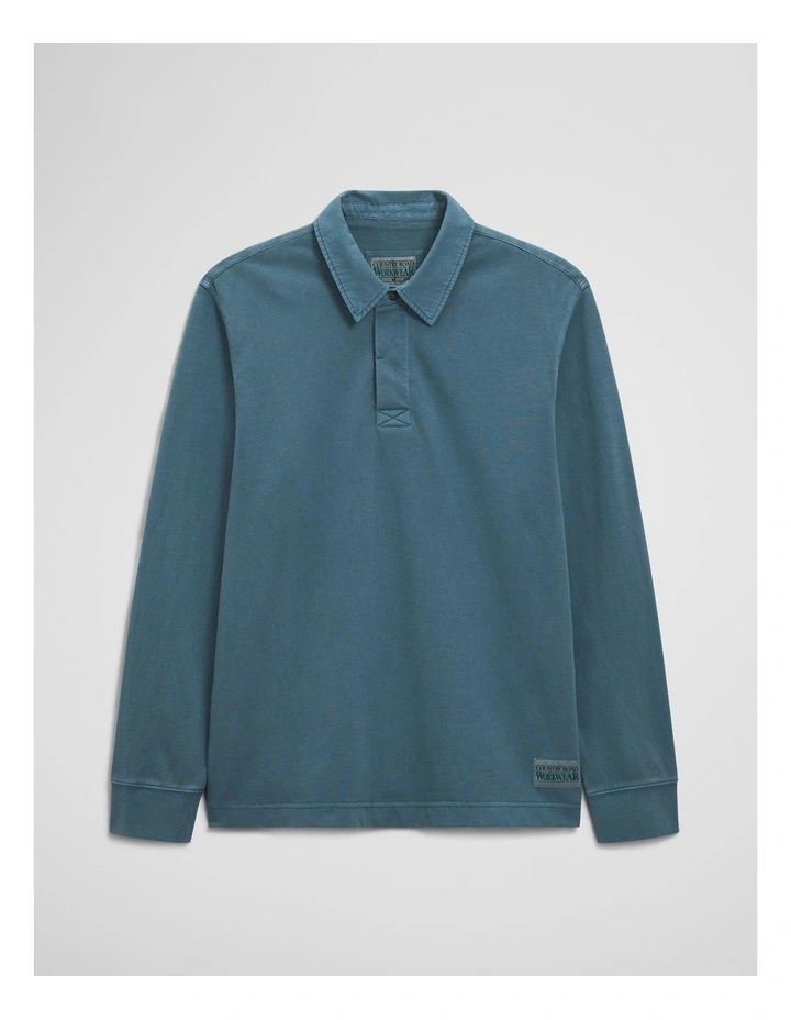Australian Cotton Workwear Rugby in Steel Blue image 2