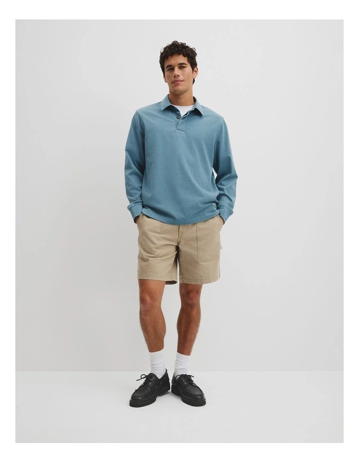 Australian Cotton Workwear Rugby in Steel Blue image 4