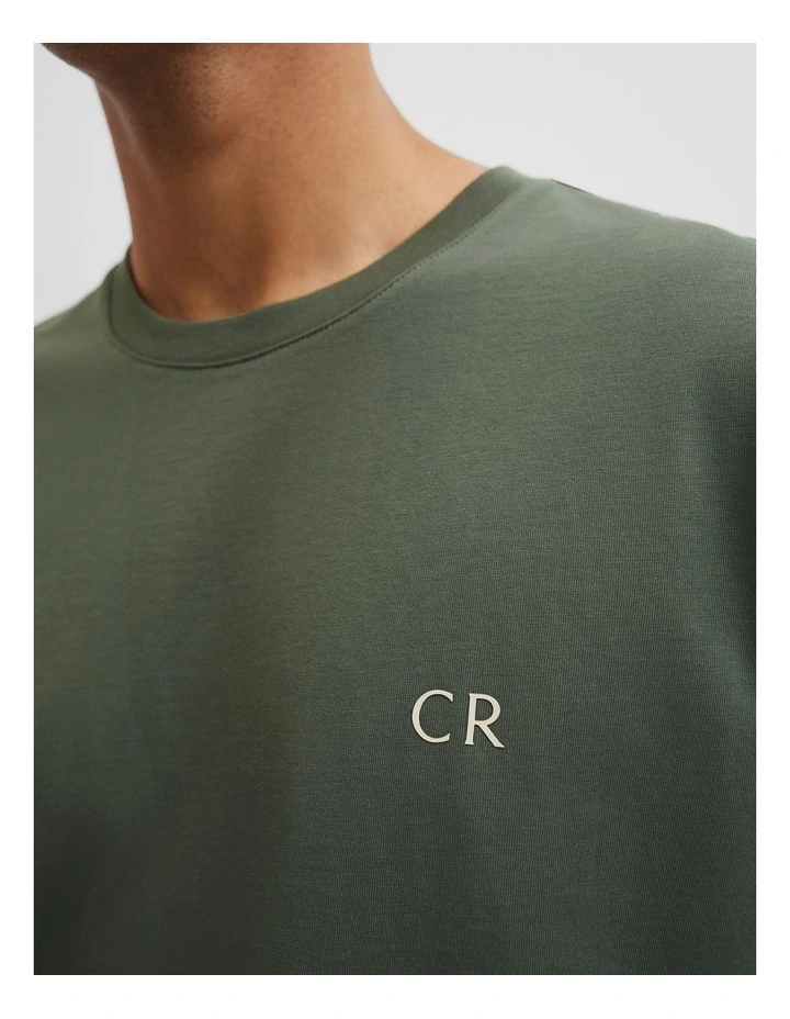 Short Sleeve Australian Cotton Country Road Modern Logo T-shirt in River Gum image 3