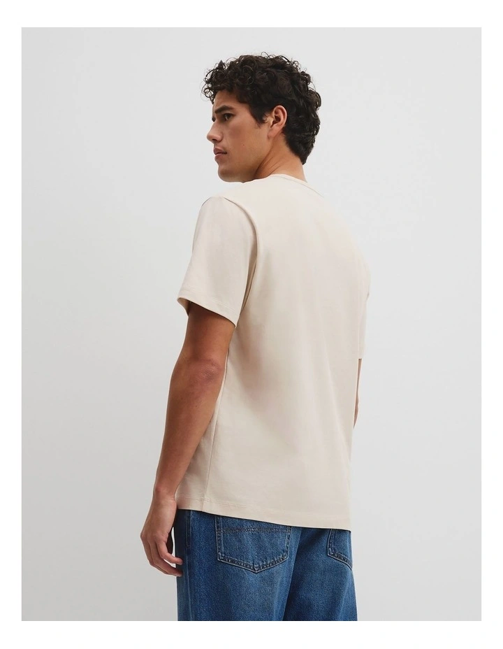 Australian Cotton Graphic T-shirt in Stone image 5