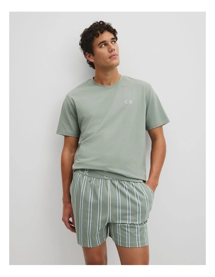 Short Pyjama Sleep Set in Dried Sage image 1