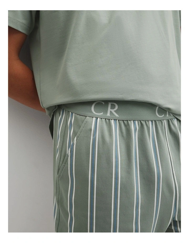 Short Pyjama Sleep Set in Dried Sage image 3