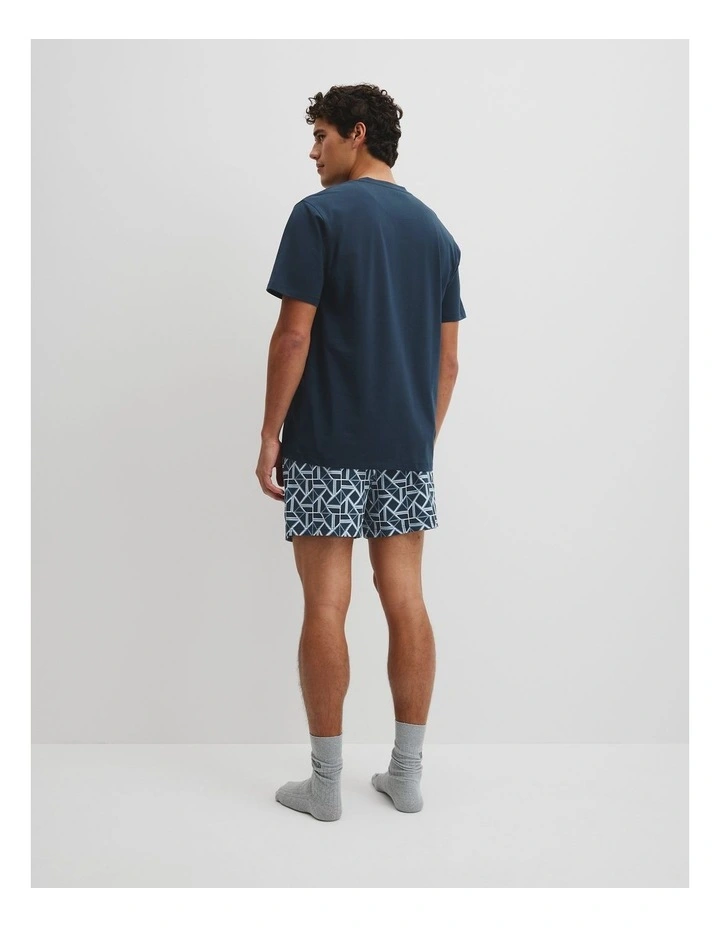 Short Pyjama Sleep Set in Navy image 5