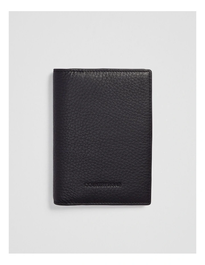 Rhys Passport Wallet in Black image 1