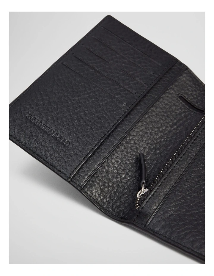 Rhys Passport Wallet in Black image 3