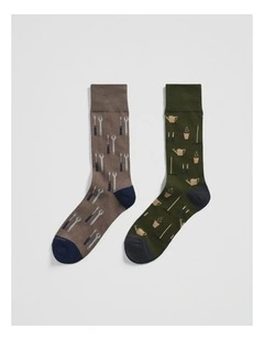 Tool Sock Pack Of 2 in Multi