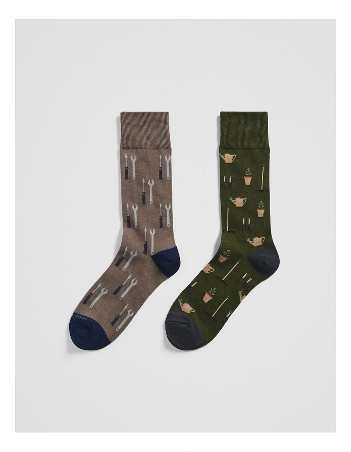 Tool Sock Pack Of 2 in Multi image 1