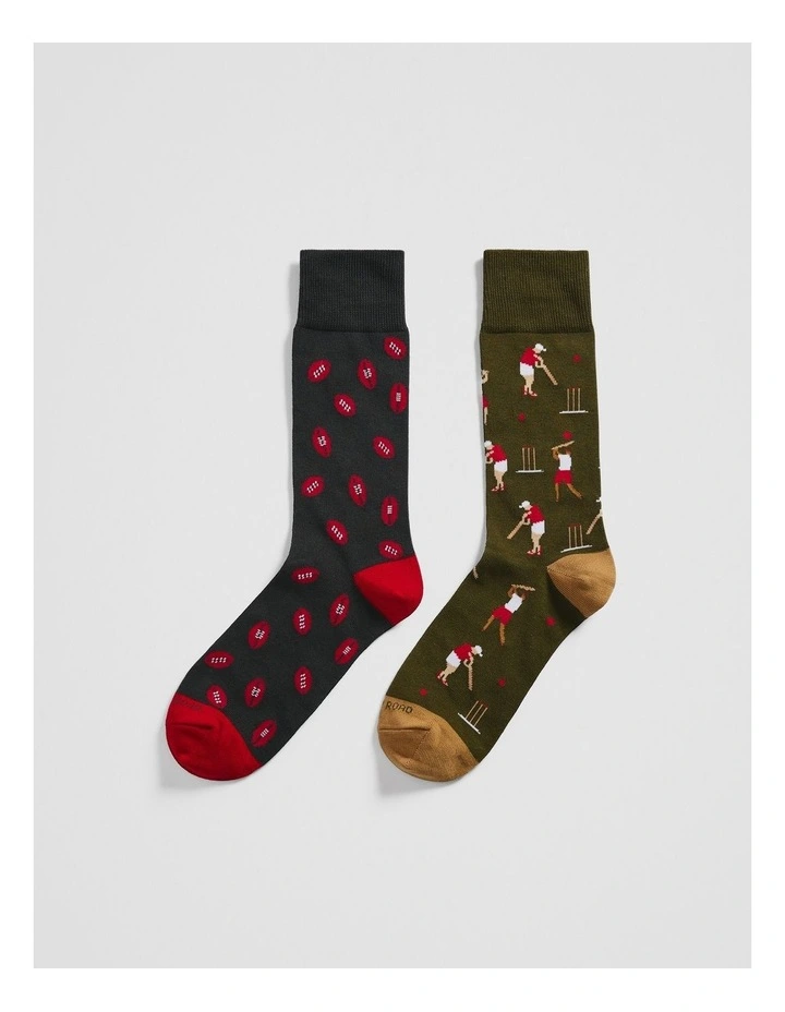 Sport Sock Pack Of 2 in Multi image 1