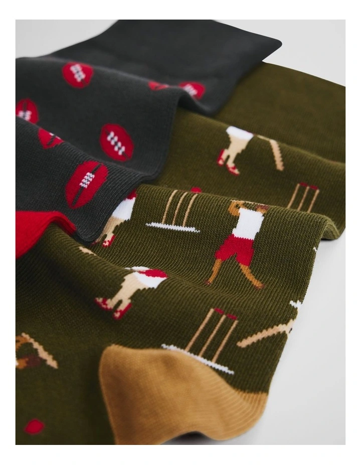 Sport Sock Pack Of 2 in Multi image 2