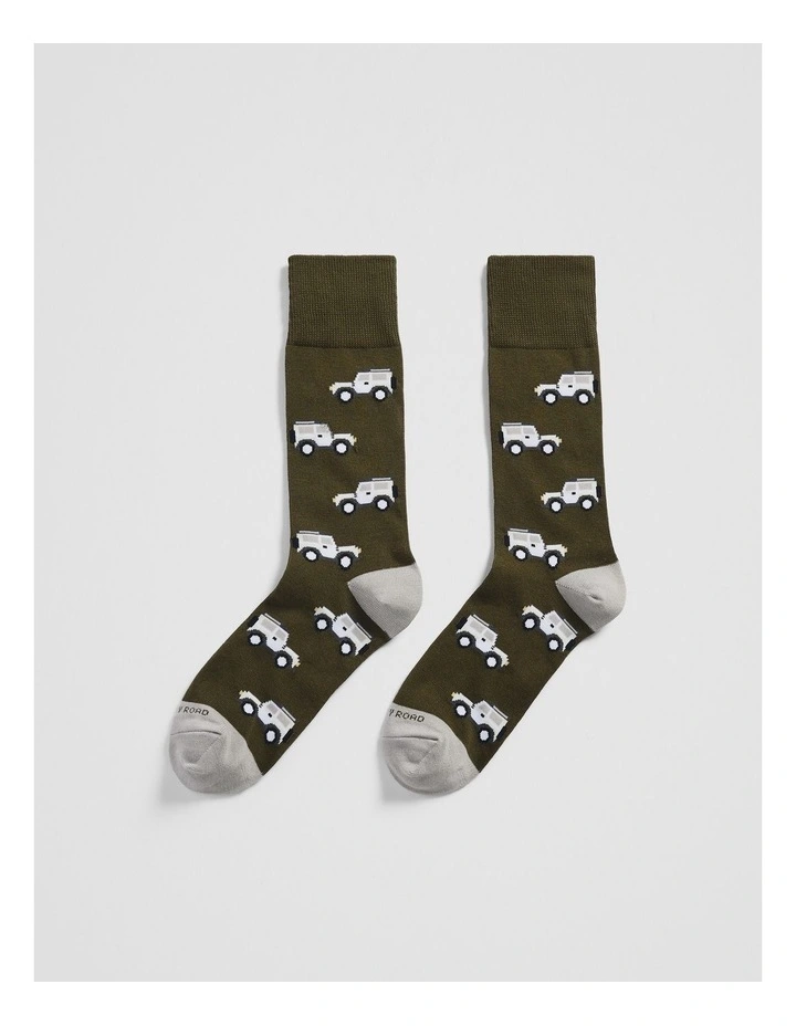 Suv Sock Pack Of 2 in Eden Green image 1