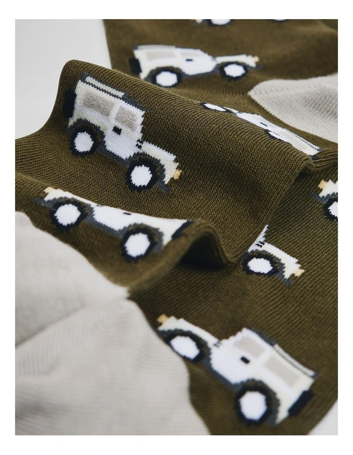 Suv Sock Pack Of 2 in Eden Green image 2