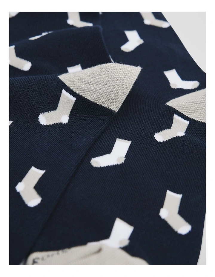 Socks Sock Pack Of 2 in Navy image 2