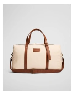 Hudson Cotton Duffle Bag in Ecru