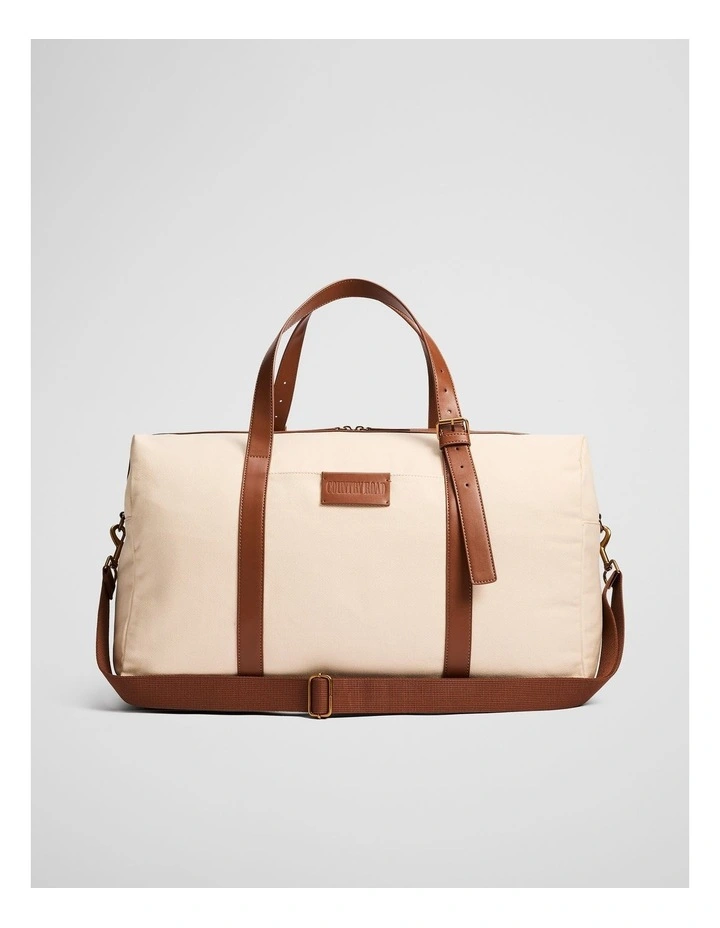 Hudson Cotton Duffle Bag in Ecru image 1