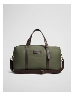 Hudson Cotton Duffle Bag in Moss Green