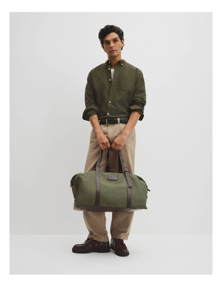 Hudson Cotton Duffle Bag in Moss Green image 2