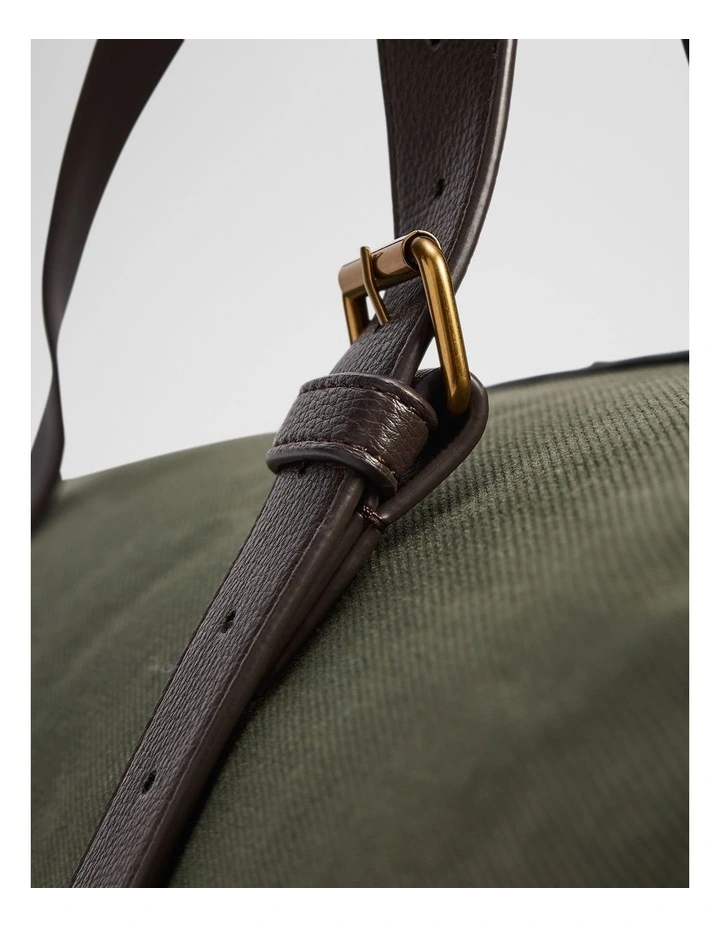 Hudson Cotton Duffle Bag in Moss Green image 3