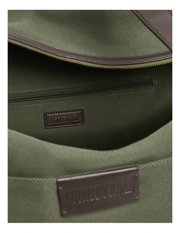 Hudson Cotton Duffle Bag in Moss Green image 4