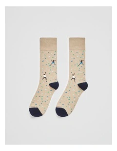 Australian Cotton Blend Bouldering Sock in Mojave