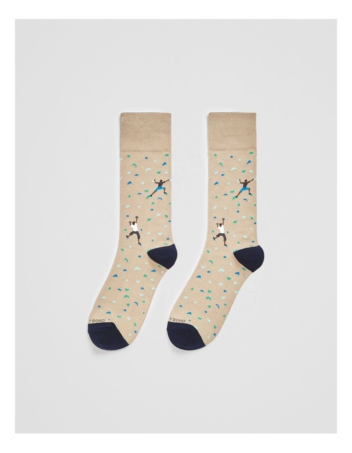 Australian Cotton Blend Bouldering Sock in Mojave image 1