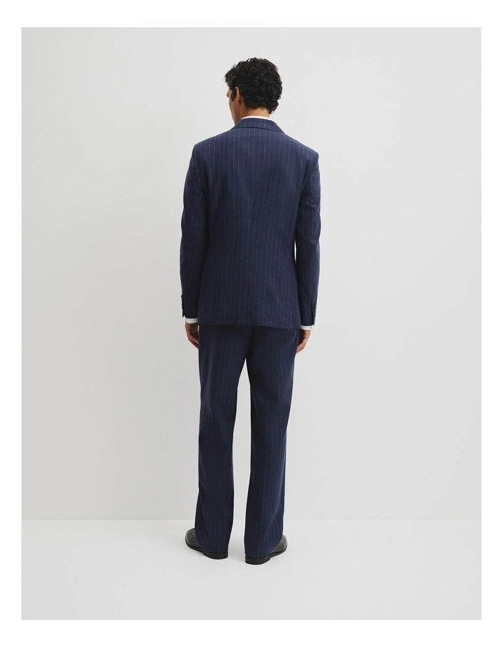 Regular Fit Pinstripe Jacket in Navy image 6