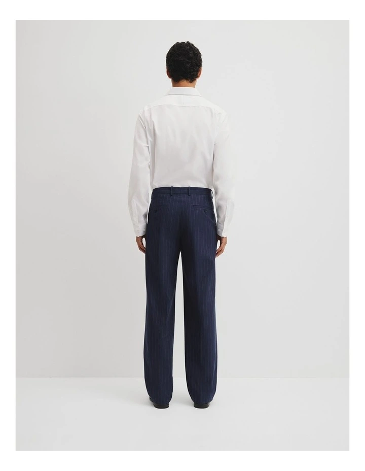 Regular Fit Pinstripe Tailored Pant in Navy image 6