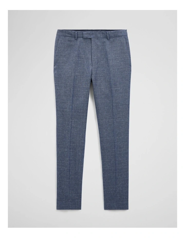Regular Wool Houndstooth Pant in Navy image 3