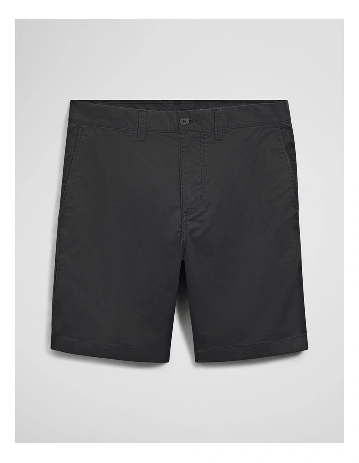 Australian Cotton Stretch Chino Short in Black image 2