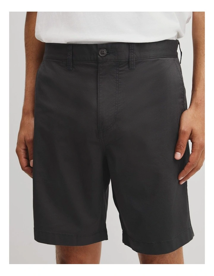 Australian Cotton Stretch Chino Short in Black image 3