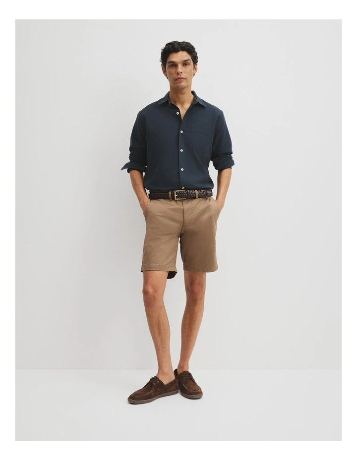 Australian Cotton Stretch Chino Short in Tan image 1