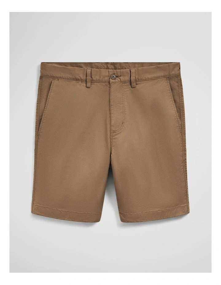 Australian Cotton Stretch Chino Short in Tan image 2