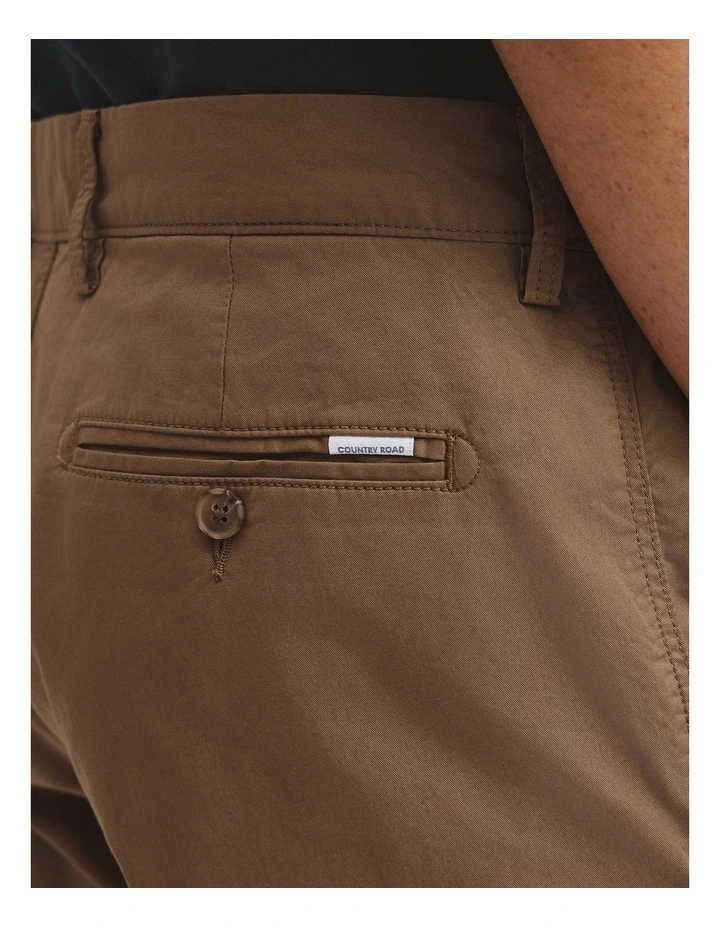 Australian Cotton Stretch Chino Short in Tan image 3