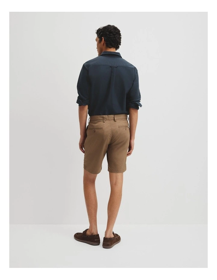 Australian Cotton Stretch Chino Short in Tan image 5