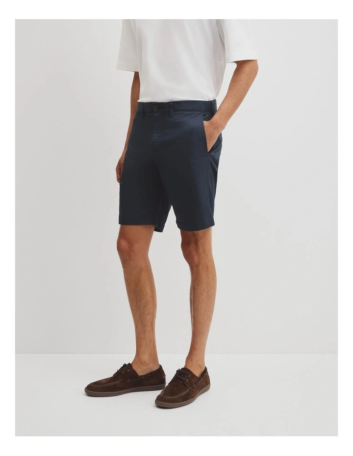Australian Cotton Stretch Chino Short in Navy image 4