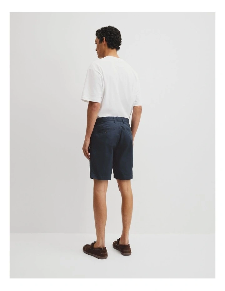 Australian Cotton Stretch Chino Short in Navy image 5