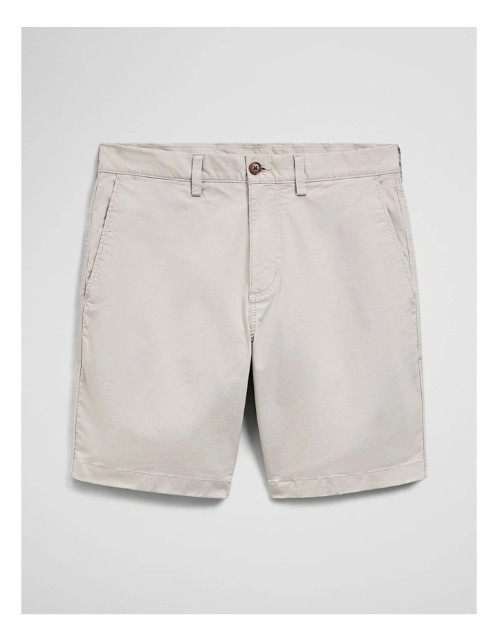 Australian Cotton Stretch Chino Short in Pebble image 2