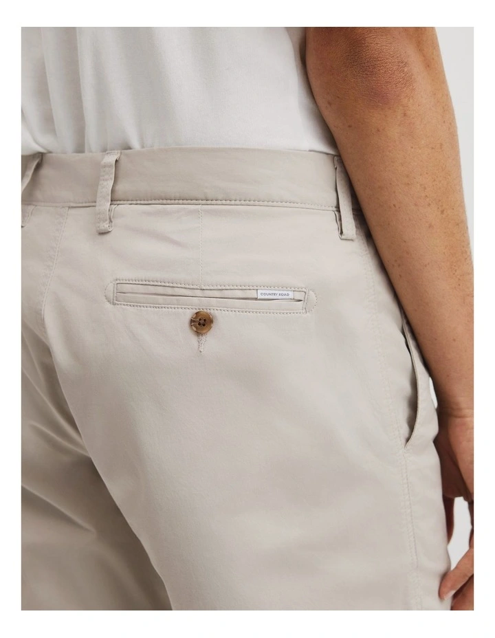 Australian Cotton Stretch Chino Short in Pebble image 3