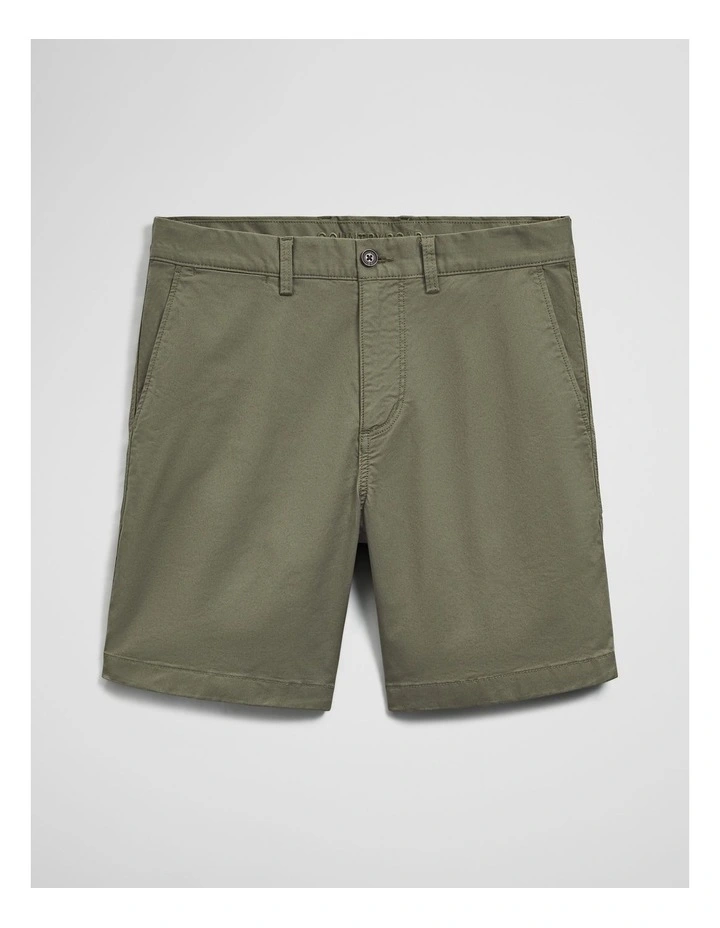 Australian Cotton Stretch Chino Short in Deep Khaki image 2