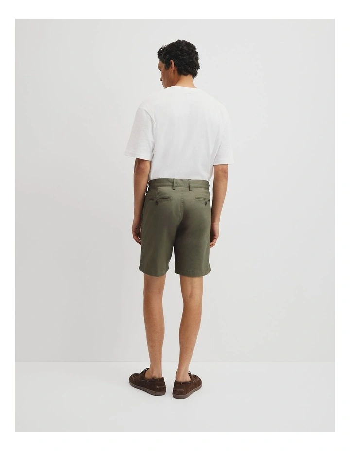 Australian Cotton Stretch Chino Short in Deep Khaki image 5