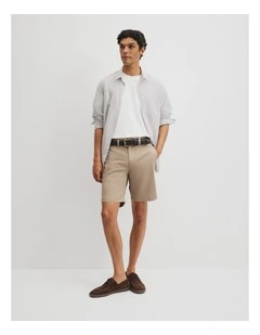 Australian Cotton Stretch Chino Short in Birch