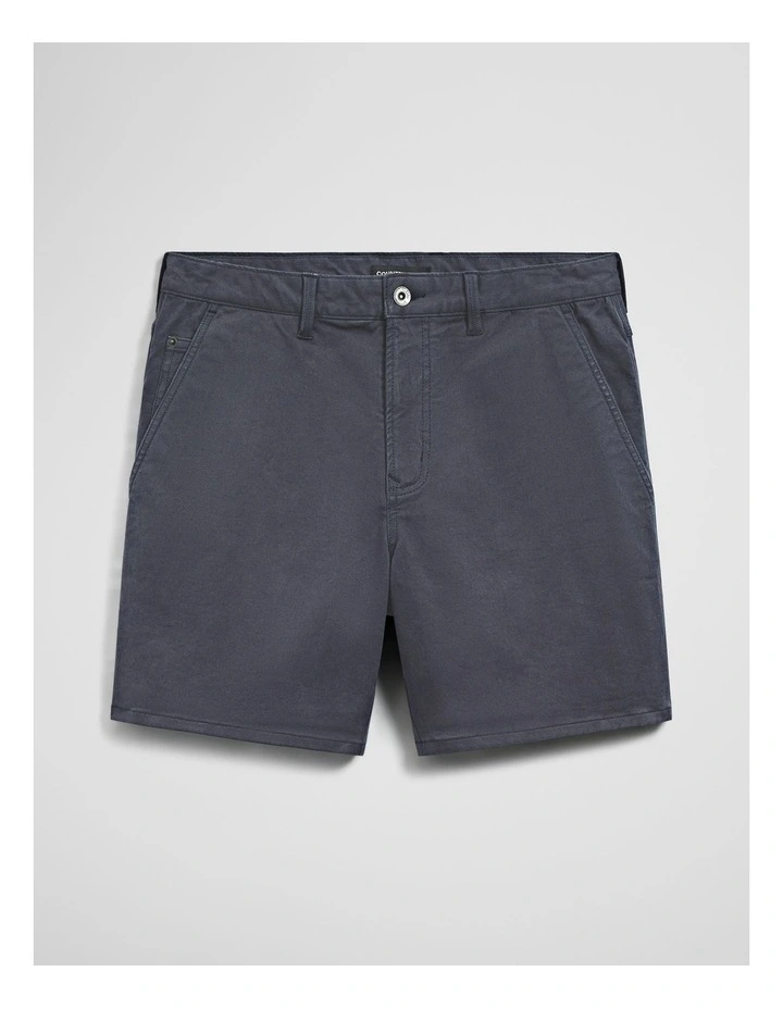 Garment Dyed Cotton Drill Short in Navy image 2