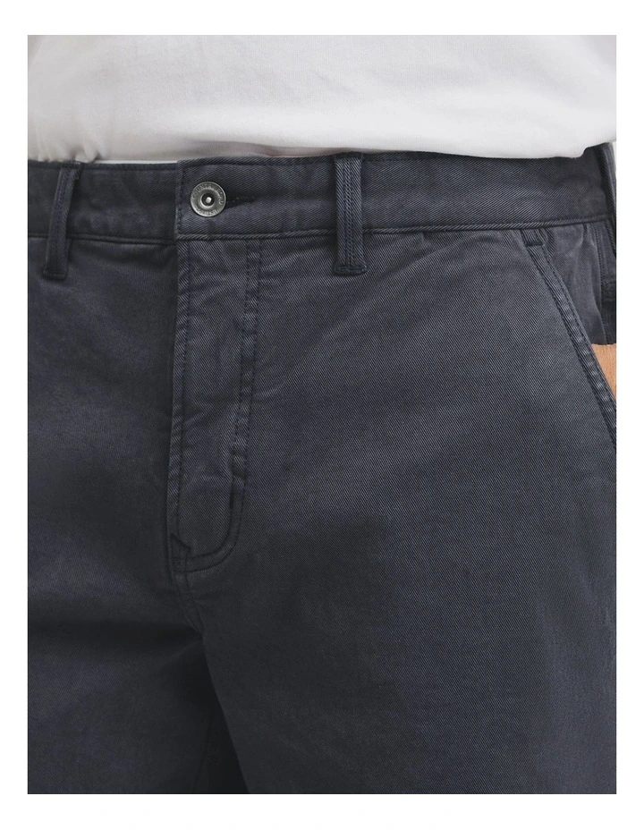 Garment Dyed Cotton Drill Short in Navy image 3