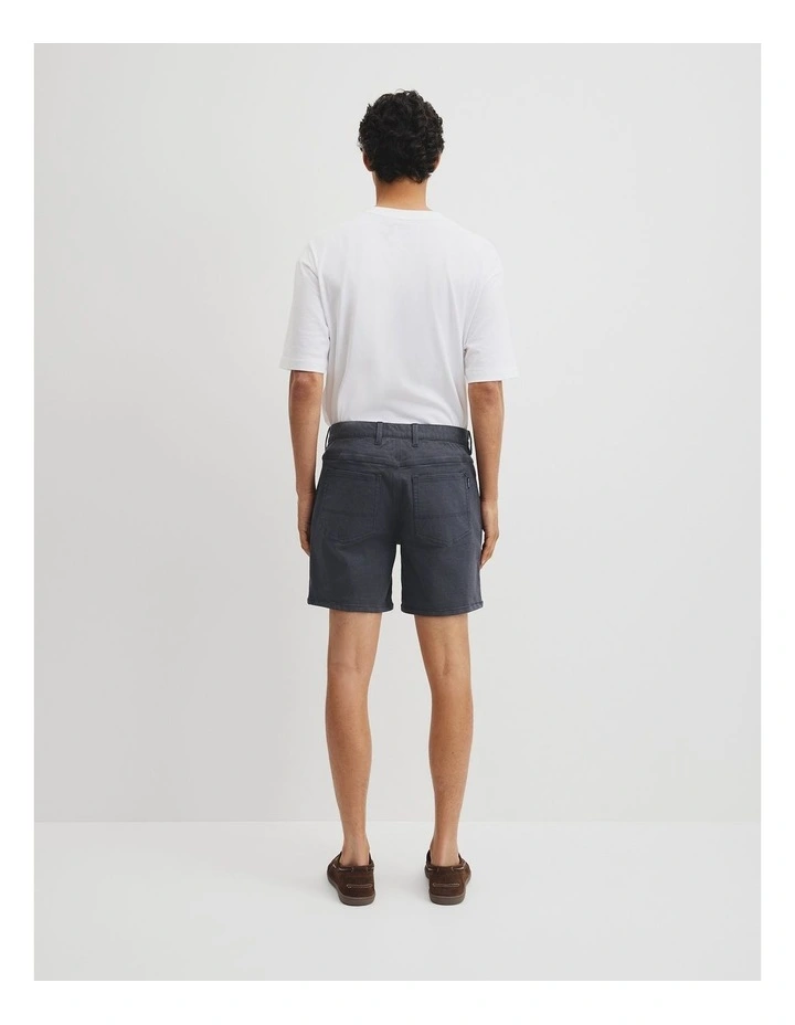 Garment Dyed Cotton Drill Short in Navy image 5