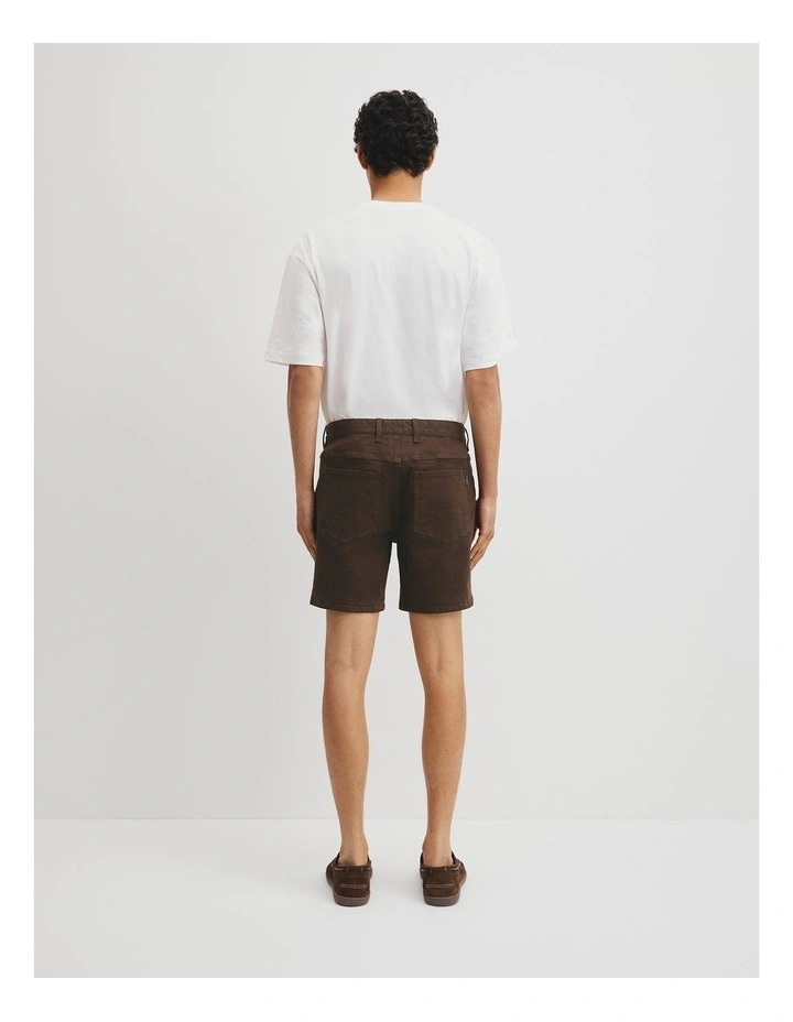 Garment Dyed Cotton Drill Short in Bark image 5