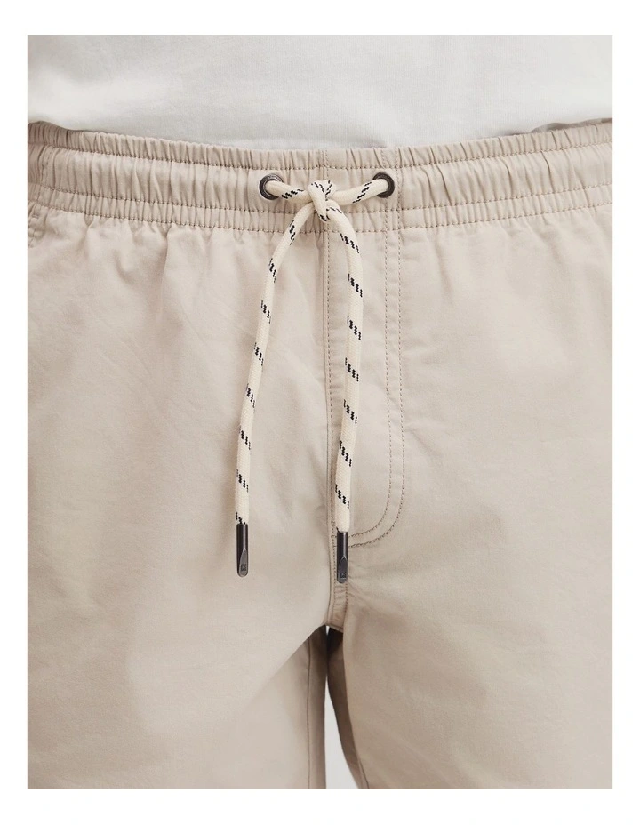 Cotton Drawcord Straight Short in Stone image 3