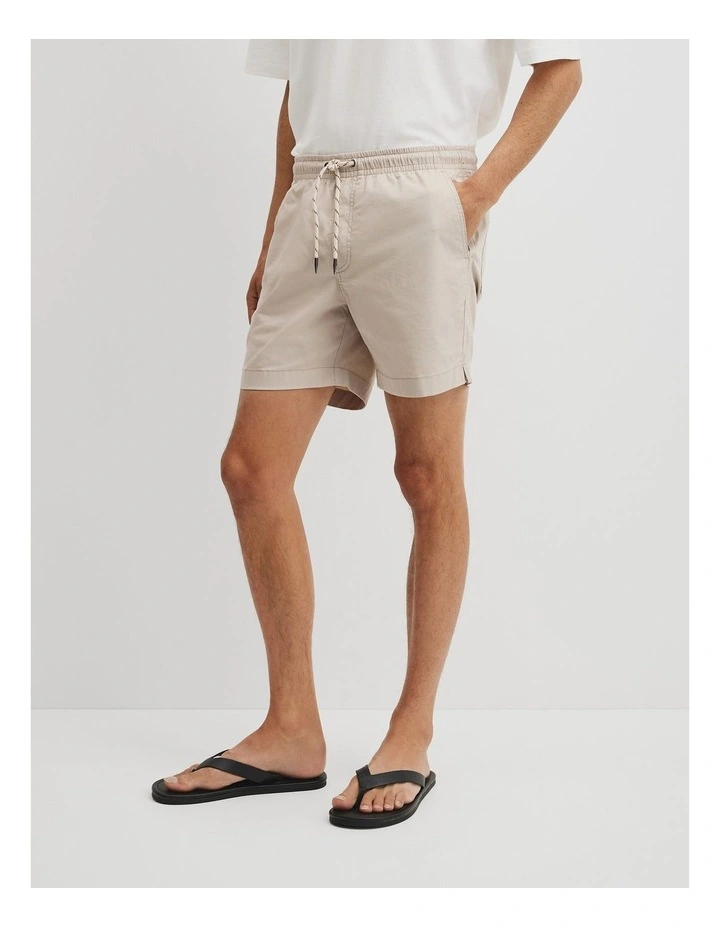 Cotton Drawcord Straight Short in Stone image 4
