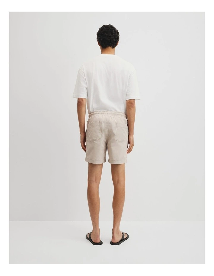 Cotton Drawcord Straight Short in Stone image 5